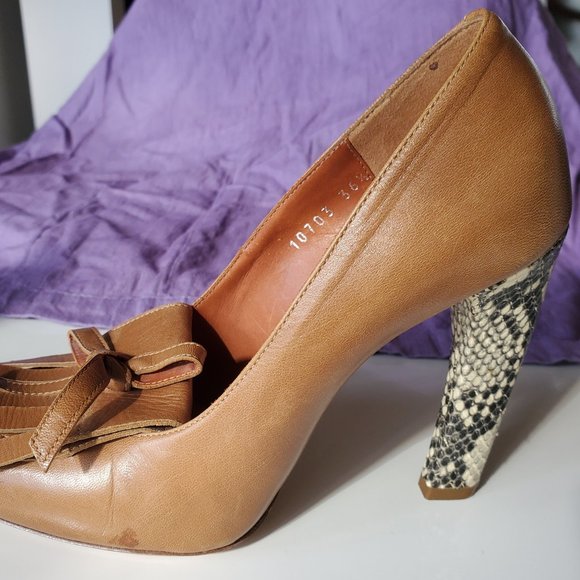 Dries Van Noten Kiltie Python Heels - Rare! - Picture 10 of 15